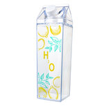 Clayre & Eef | Drinkfles Transparant Geel 7x7x23 cm / 750 ml | 65705 Clayre & Eef | Drinkfles Transparant Geel 7x7x23 cm / 750 ml | 65705