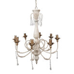 Clayre & Eef | Hanglamp Beige ø 68x82 cm E14/max 8x25W | 5LMP378 Clayre & Eef | Hanglamp Beige ø 68x82 cm E14/max 8x25W | 5LMP378