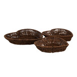 Clayre & Eef | Opbergmanden Set van 3 Bruin 28x25x5 / 25x23x5 / 22x21x5 cm | 65716 Clayre & Eef | Opbergmanden Set van 3 Bruin 28x25x5 / 25x23x5 / 22x21x5 cm | 65716