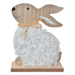 Clayre & Eef | Decoratie Beeld Konijn Bruin Wit 14x5x17 cm | 65649 Clayre & Eef | Decoratie Beeld Konijn Bruin Wit 14x5x17 cm | 65649
