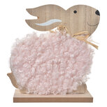 Clayre & Eef | Decoratie Beeld Konijn Bruin Roze 14x5x17 cm | 65650 Clayre & Eef | Decoratie Beeld Konijn Bruin Roze 14x5x17 cm | 65650
