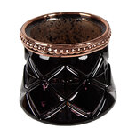 Clayre & Eef   | Glazen Theelichthouder Zwart ø 7x6 cm | 6GL4567