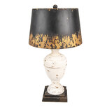 Clayre & Eef | Bureaulamp Beige Zwart ø 36x65 cm E27/max 1x60W | 6LMC0090 Clayre & Eef | Bureaulamp Beige Zwart ø 36x65 cm E27/max 1x60W | 6LMC0090