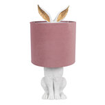 Clayre & Eef | Tafellamp Konijn Wit Roze ø 20x43 cm E27/max 1x60W | 6LMC0099WVP Clayre & Eef | Tafellamp Konijn Wit Roze ø 20x43 cm E27/max 1x60W | 6LMC0099WVP