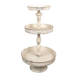 Clayre & Eef | Etagère 3 laags Beige ø 42x75 cm | 6Y5654 Clayre & Eef | Etagère 3 laags Beige ø 42x75 cm | 6Y5654