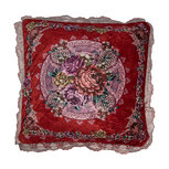 Clayre & Eef | Kussenhoes Rood Paars 55x55 cm | KT030.055 Clayre & Eef | Kussenhoes Rood Paars 55x55 cm | KT030.055
