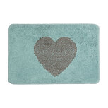 Clayre & Eef   | Badmat Blauw 58x38x1 cm | BM0007BL