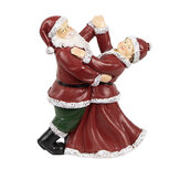 Clayre & Eef | Kerstdecoratie Beeld Dansende kerstman en kerstvrouw Rood, Wit 12x8x15 cm | 6PR3912GG Clayre & Eef | Kerstdecoratie Beeld Dansende kerstman en kerstvrouw Rood, Wit 12x8x15 cm | 6PR3912GG