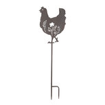 Clayre & Eef | Tuinsteker Kip Bruin 32x2x113 cm | 5Y1278 Clayre & Eef | Tuinsteker Kip Bruin 32x2x113 cm | 5Y1278