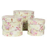 Clayre & Eef | Hoedendoos Set van 3 Groen ø 23x20 / ø 20x17 / ø 17x14 cm | 66004 Clayre & Eef | Hoedendoos Set van 3 Groen ø 23x20 / ø 20x17 / ø 17x14 cm | 66004