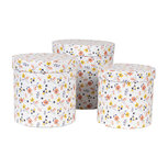Clayre & Eef | Hoedendoos Set van 3 Wit ø 19x19 / ø 17x17 / ø 15x15 cm | 66007 Clayre & Eef | Hoedendoos Set van 3 Wit ø 19x19 / ø 17x17 / ø 15x15 cm | 66007
