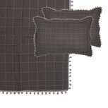 Clayre & Eef | Bedsprei Grijs 220x240 cm / 2x kussensloop 50x70 cm | Q209.061 Clayre & Eef | Bedsprei Grijs 220x240 cm / 2x kussensloop 50x70 cm | Q209.061