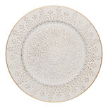 Clayre & Eef   | Onderbord Wit ø 33x1 cm | 65762