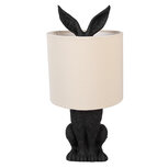 Clayre & Eef | Tafellamp Konijn Zwart Beige ø 20x43 cm E27/max 1x60W | 6LMC0099ZVBE Clayre & Eef | Tafellamp Konijn Zwart Beige ø 20x43 cm E27/max 1x60W | 6LMC0099ZVBE