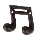 Clayre & Eef | Wandkapstok Muzieknoot Bruin 10x3x9 cm | 6Y5652 Clayre & Eef | Wandkapstok Muzieknoot Bruin 10x3x9 cm | 6Y5652
