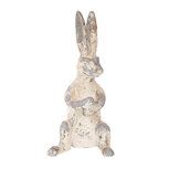 Clayre & Eef | Decoratie Beeld Konijn Beige Grijs 8x9x17 cm | 6Y5661 Clayre & Eef | Decoratie Beeld Konijn Beige Grijs 8x9x17 cm | 6Y5661