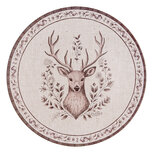 Clayre & Eef   | Onderbord Beige Bruin ø 33x1 cm | GTW85