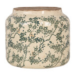 Clayre & Eef   | Bloempot Binnen Beige Groen ø 18x16 cm | 6CE1975L