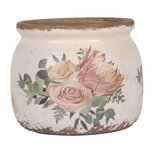 Clayre & Eef   | Bloempot Binnen Beige Roze ø 12x10 cm | 6CE1978S