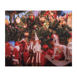 Clayre & Eef | Wandkleed kerstboom Rood groen 180x1x210 cm | 6WK0039 Clayre & Eef | Wandkleed kerstboom Rood groen 180x1x210 cm | 6WK0039