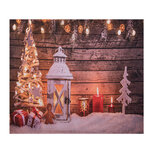 Clayre & Eef | Wandkleed kerstboom Bruin wit 180x1x210 cm | 6WK0043 Clayre & Eef | Wandkleed kerstboom Bruin wit 180x1x210 cm | 6WK0043