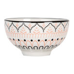Clayre & Eef | Soepkom Wit Zwart ø 9x5 cm / 125 ml | 6CEBO0072 Clayre & Eef | Soepkom Wit Zwart ø 9x5 cm / 125 ml | 6CEBO0072