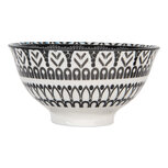 Clayre & Eef | Soepkom Wit Zwart ø 9x5 cm / 125 ml | 6CEBO0074 Clayre & Eef | Soepkom Wit Zwart ø 9x5 cm / 125 ml | 6CEBO0074