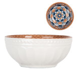 Clayre & Eef | Soepkom Wit Bruin ø 10x4 cm / 100 ml | 6CEBO0086 Clayre & Eef | Soepkom Wit Bruin ø 10x4 cm / 100 ml | 6CEBO0086