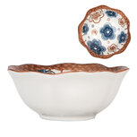 Clayre & Eef | Soepkom Wit Bruin ø 10x4 cm / 100 ml | 6CEBO0088 Clayre & Eef | Soepkom Wit Bruin ø 10x4 cm / 100 ml | 6CEBO0088