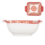 Clayre & Eef | Soepkom Wit Rood 11x8x4 cm / 75 ml | 6CEBO0186 Clayre & Eef | Soepkom Wit Rood 11x8x4 cm / 75 ml | 6CEBO0186