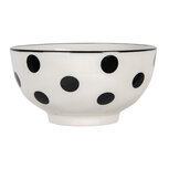 Clayre & Eef | Soepkom Wit Zwart ø 11x6 cm / 125 ml | 6CEBO0195 Clayre & Eef | Soepkom Wit Zwart ø 11x6 cm / 125 ml | 6CEBO0195