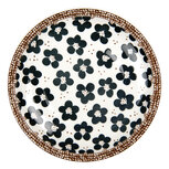 Clayre & Eef   | Servies Ontbijtbord Wit Zwart ø 21x3 cm | 6CEDP0170