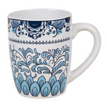 Clayre & Eef | Servies Mok Wit Blauw 12x8x10 cm / 300 ml | 6CEMU0166 Clayre & Eef | Servies Mok Wit Blauw 12x8x10 cm / 300 ml | 6CEMU0166