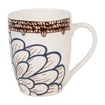 Clayre & Eef | Servies Mok Wit Bruin 12x8x10 cm / 300 ml | 6CEMU0169 Clayre & Eef | Servies Mok Wit Bruin 12x8x10 cm / 300 ml | 6CEMU0169