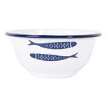 Clayre & Eef | Soepkom Wit Blauw ø 14x7 cm / 350 ml | 6EM0007 Clayre & Eef | Soepkom Wit Blauw ø 14x7 cm / 350 ml | 6EM0007