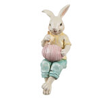 Clayre & Eef | Decoratie beeld Konijn Beige Geel 7x5x14 cm | 6PR4393 Clayre & Eef | Decoratie beeld Konijn Beige Geel 7x5x14 cm | 6PR4393