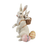 Clayre & Eef | Decoratie Konijnen Beige Roze 10x9x16 cm | 6PR4397 Clayre & Eef | Decoratie Konijnen Beige Roze 10x9x16 cm | 6PR4397