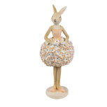 Clayre & Eef | Decoratie beeld Konijn Beige Roze 9x7x22 cm | 6PR4418 Clayre & Eef | Decoratie beeld Konijn Beige Roze 9x7x22 cm | 6PR4418