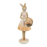 Clayre & Eef | Decoratie beeld Konijn Beige Roze 9x6x21 cm | 6PR4419 Clayre & Eef | Decoratie beeld Konijn Beige Roze 9x6x21 cm | 6PR4419