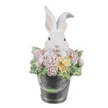 Clayre & Eef | Decoratie Beeld Konijn Wit Roze 8x9x15 cm | 6PR5174 Clayre & Eef | Decoratie Beeld Konijn Wit Roze 8x9x15 cm | 6PR5174