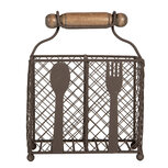 Clayre & Eef   | Bestekbak Bruin 19x11x24 cm | 6Y5709