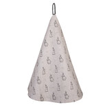 Clayre & Eef   | Theedoek Beige Grijs ø 80 cm | BNS48