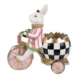 Clayre & Eef | Decoratie Konijn Wit Roze Zwart 18x10x19 cm | 6PR5193 Clayre & Eef | Decoratie Konijn Wit Roze Zwart 18x10x19 cm | 6PR5193
