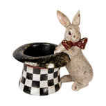 Clayre & Eef   | Decoratie Konijn Beige Zwart 25x16x23 cm | 6PR5492