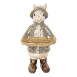 Clayre & Eef | Decoratie konijn met schaal Beige 15x19x29 cm | 6PR5496 Clayre & Eef | Decoratie konijn met schaal Beige 15x19x29 cm | 6PR5496