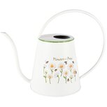 Dekoratief | Gieter 'Flowers & Bees', wit, metaal, 16x16x24cm | A250038