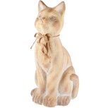 Dekoratief | Poes 'Nala', bruin/beige, magnesium, 25x22x46cm | A250315