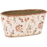 Dekoratief | Bloempot ovaal 'Flower Symphony', keramiek, 23x11x11cm | A250356