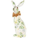 Dekoratief | Bunny 'Botanique', groen/wit/goud, resina, 16x12x30cm | A250577