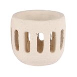 Dekoratief | Theelichthouder 'Concrete Stripes', cement, 9x9x8cm | A250633